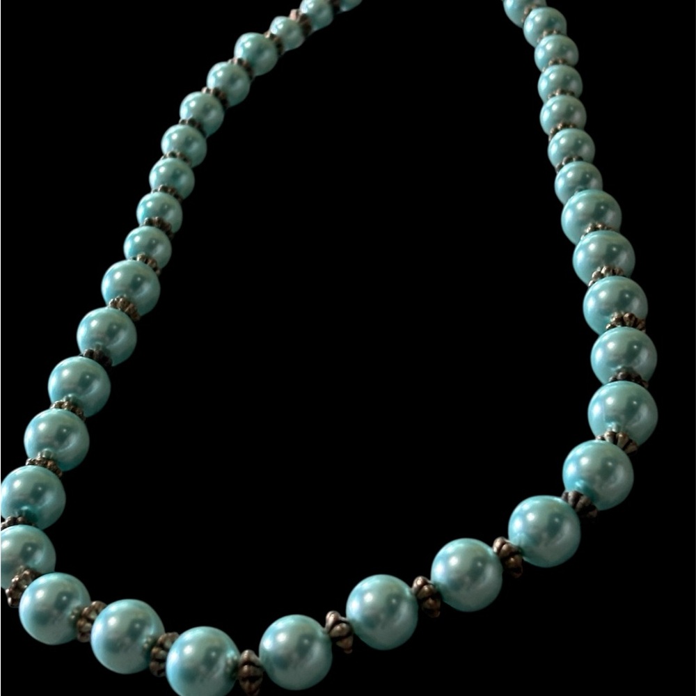 Elegant Blue Pearl Necklace